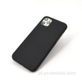 Moderno elegante capa de telefonia em couro preto com